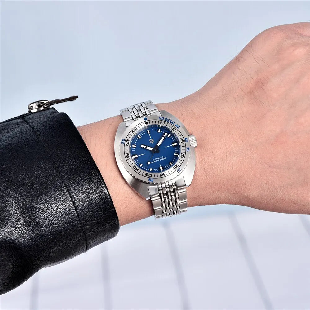 PAGANI DESIGN 2024 New .Men's Automatic Mechanical Divers Watches NH38 Sapphire Stainless Steel 300m Waterproof AR Watch for Men