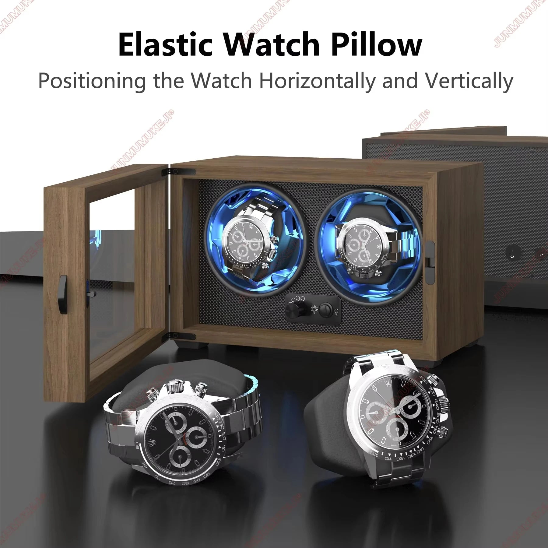 Watch Winder Usb Powered for Automatic Watches Mechanical Watches Rotator Holder Wood Case Winding Cabinet Storage Display Boxes