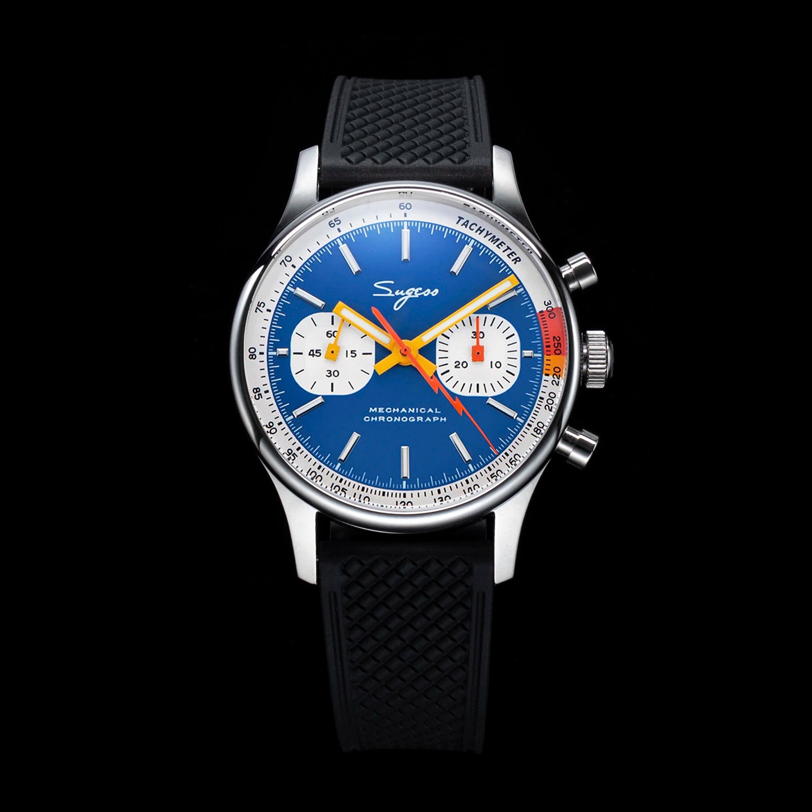 Sugess Pilot Watch ST19 Origin Movement Swanneck Wristwatch Mechanical Chronograph Sappire Crystal Military Limited Racing 1963